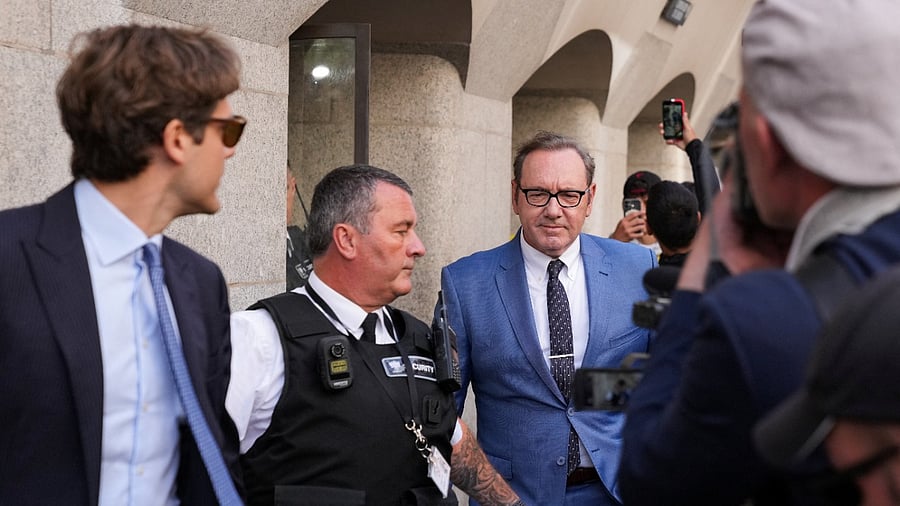 Kevin Spacey leaves the Central Criminal Court after attending a hearing over charges related to allegations of sex offences, in London. Credit: Reuters photo