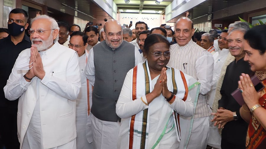 The likely elevation and election of Droupadi Murmu to president of India, while a recognition of both her gender and tribal identities—in particular, her Santhali identity—might seem like the peak of affirmative action but it’s a dystopia dressed in policy bling. Credit: IANS Photo