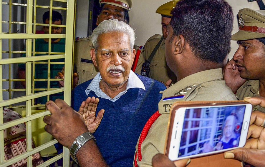 Poet-social activist Varavara Rao. Credit: PTI File Photo