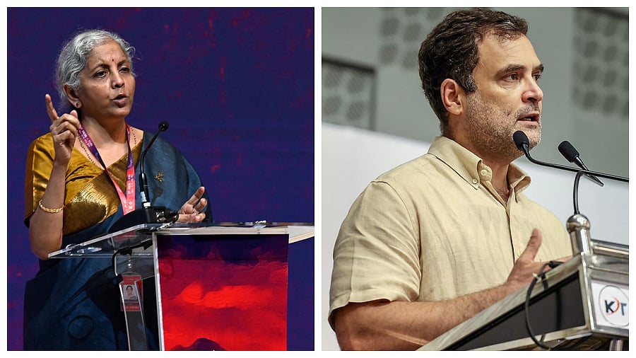 Nirmala Sitharaman (left) and Rahul Gandhi (right). Credit: AFP/PTI Photos