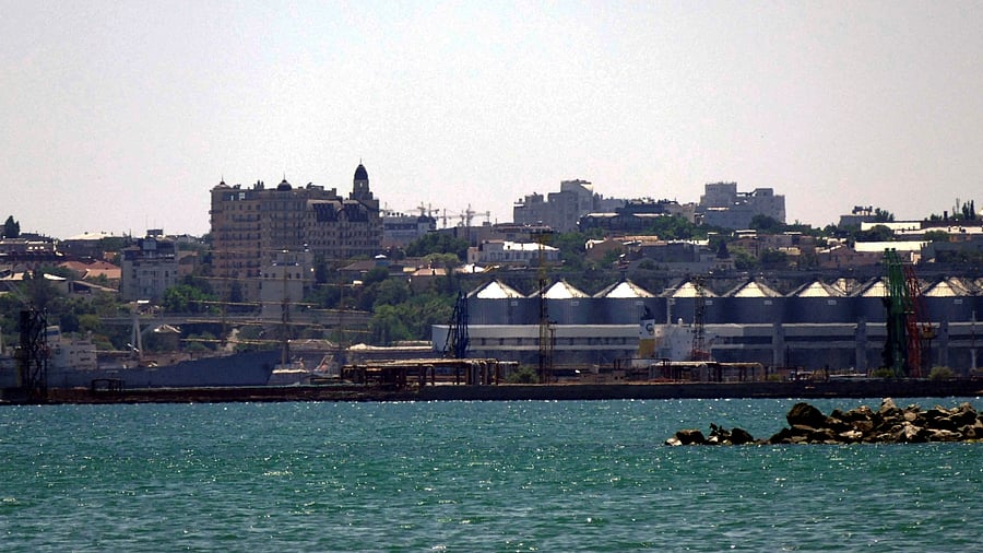 A grain terminal is seen after a Russian missile strike in a sea port of Odesa, as Russia's attack on Ukraine continues, Ukraine. Credit: Reuters Photo