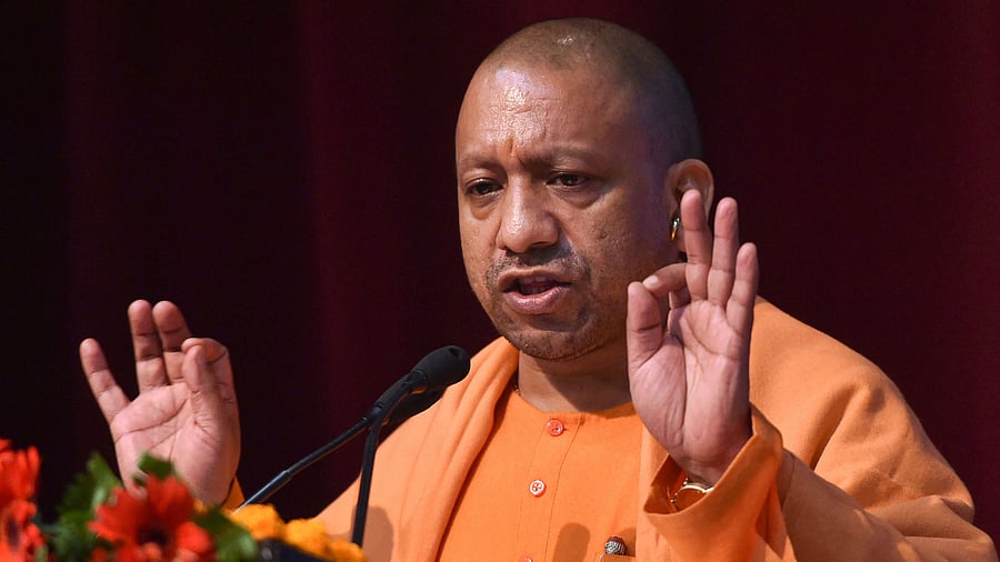 Chairing a meeting on maintenance of forts in Bundelkhand, Adityanath directed officials that besides light and sound shows, camping and trekking facilities at the Kalinjar Fort should be done with private partnership. Credit: PTI photo