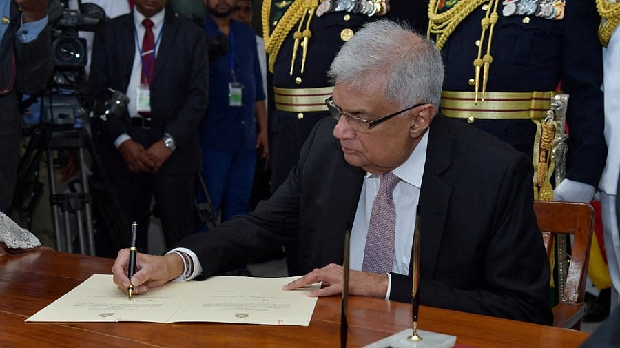 Sri Lanka President Ranil Wickremesinghe. Credit: Reuters Photo