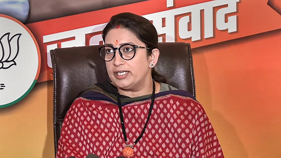 Union Minister and BJP leader Smriti Irani. Credit: PTI Photo