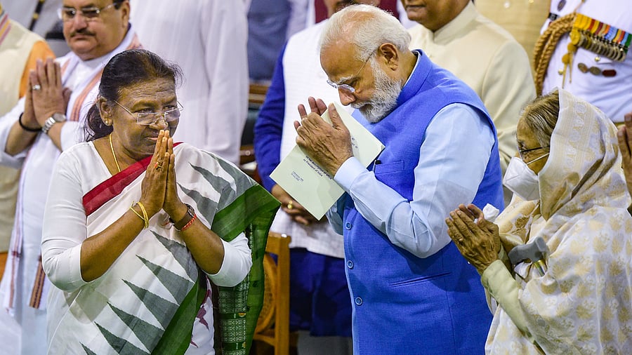 15th President's swearing-in ceremony. Credit: PTI Photo