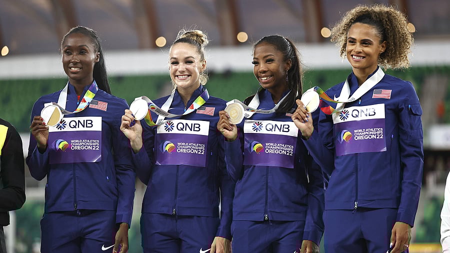 They maintained the lead through a series of clean changeovers before anchor Sydney McLaughlin, who shattered the 400m hurdles world record on Friday, brought it home for gold with a remarkable 47.91 final leg. Credit: AFP photo 