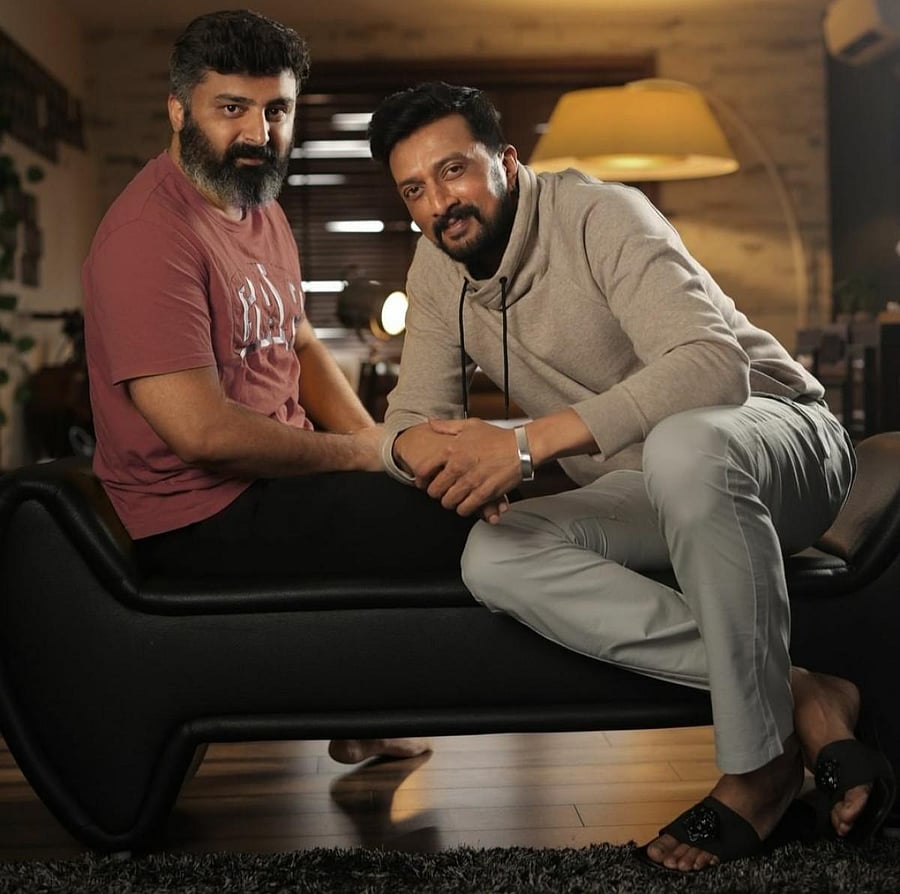 Anup Bhandari with Sudeep