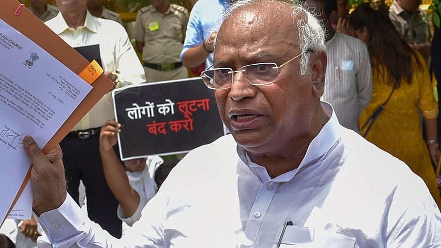 Leader of Opposition Mallikarjun Kharge. Credit: PTI Photo