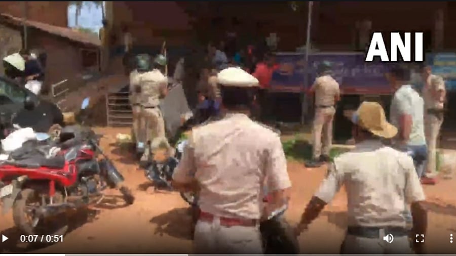 Screengrab from the video. Credit: Twitter/ @ANI