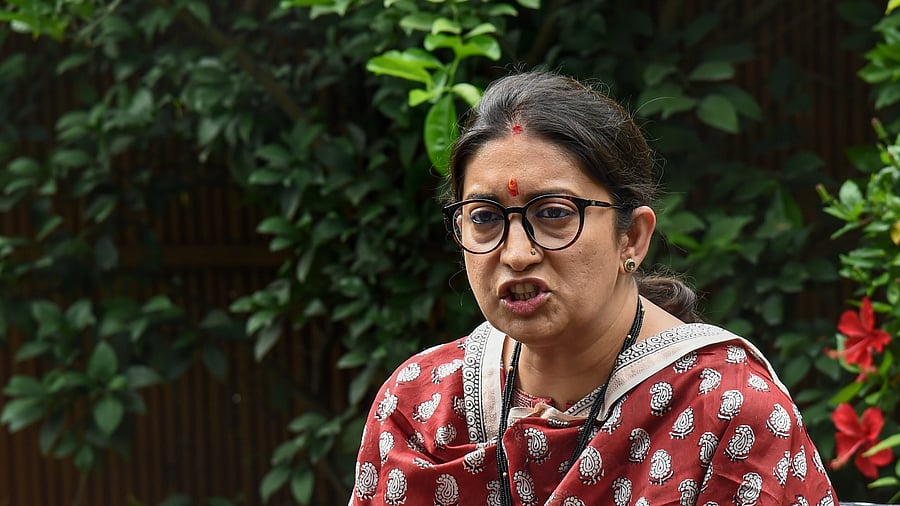  Union Minister Smriti Irani. Credit: PTI Photo