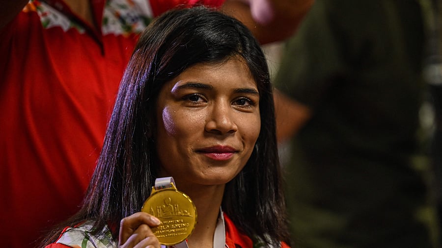Having come out of Mary Kom's shadow by winning the gold medal in Istanbul, Nikhat has another chance now to further establish her supremacy as Mary Kom had to pull out of the trials because of an injury. Credit: AFP Photo
