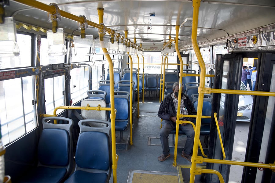The corporation has already resorted to conductor-less buses on some routes. Credit: DH File Photo