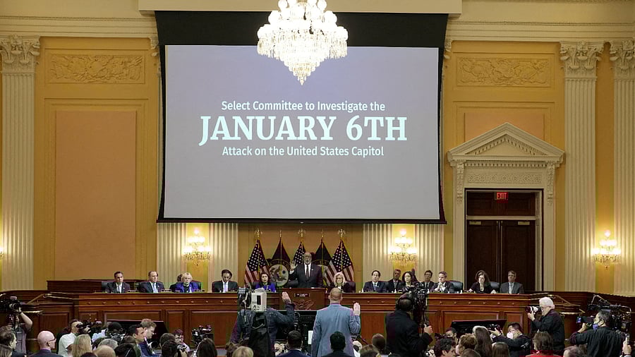 US House panel probing Capitol riot holds hearing. Credit: Reuters Photo
