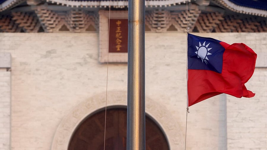 A Taiwan flag can be seen at Liberty Square in Taipei. Credit: Reuters File Photo