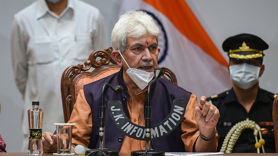 Jammu and Kashmir Lt Governor Manoj Sinha. Credit: PTI Photo
