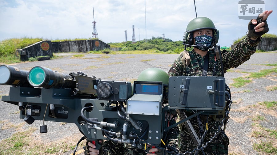 A Taiwanese soldier takes part in a military drill at an undisclosed location in Taiwan August 8, 2022. Credit: Reuters Photo