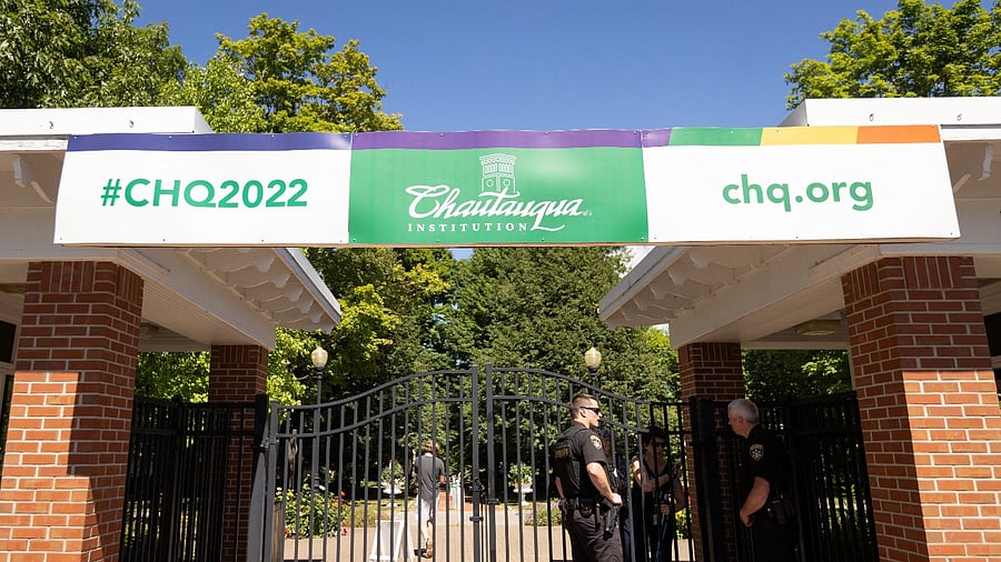 A view of the Chautauqua Institution where Salman Rushdie, Indian-born novelist who was once ordered killed by Iran in 1989 because of his writing, was attacked on stage at an event in New York. Credit: Reuters photo