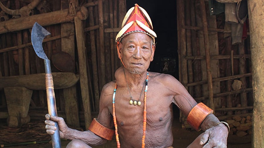 Wancho elders in Longding district in Arunachal Pradesh. Credit: Tara Douglas