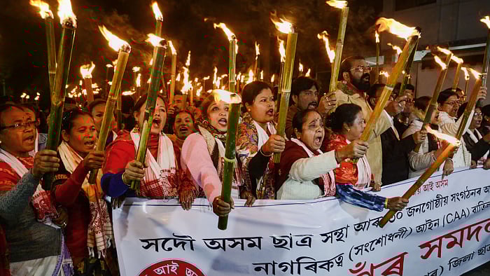 Anti-CAA protest in Guwahai. Credit: PTI File Photo