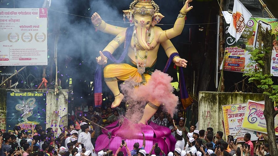 Ganesh Chaturthi preparations in Mumbai. Credit: PTI File Photo