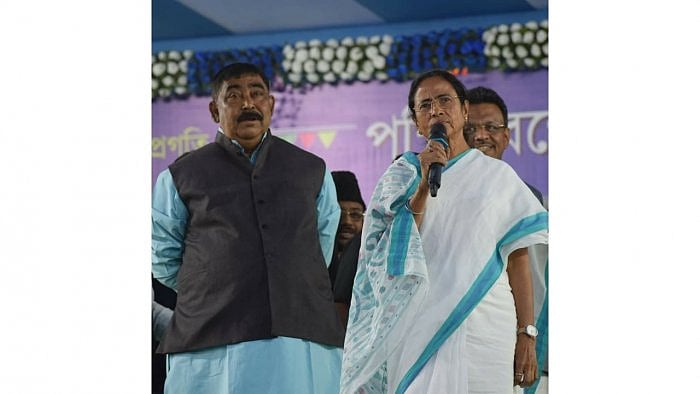 Anubrata Mondal with Mamata Banerjee. Credit: Facebook/anubratamondalfc