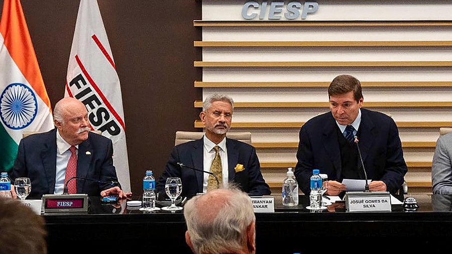 India & Brazil are not only partners but can share best practices for their mutual growth & progress," EAM S Jaishankar tweeted on Tuesday. Credit: PTI Photo