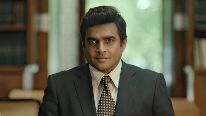 R Madhavan in a still from 'Rocketry'. Credit: IMDb 