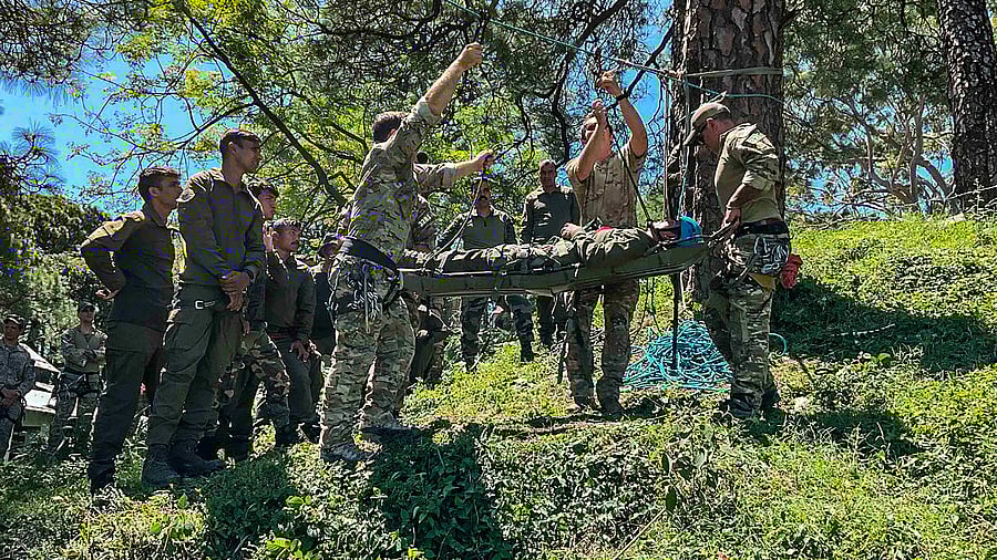 Indian and US armies' soldiers during the joint exercise 'Vajra Prahar'. Credit: PTI Photo