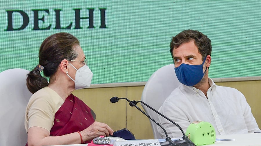 Congress President Sonia Gandhi and party leader Rahul Gandhi. Credit: PTI File Photo