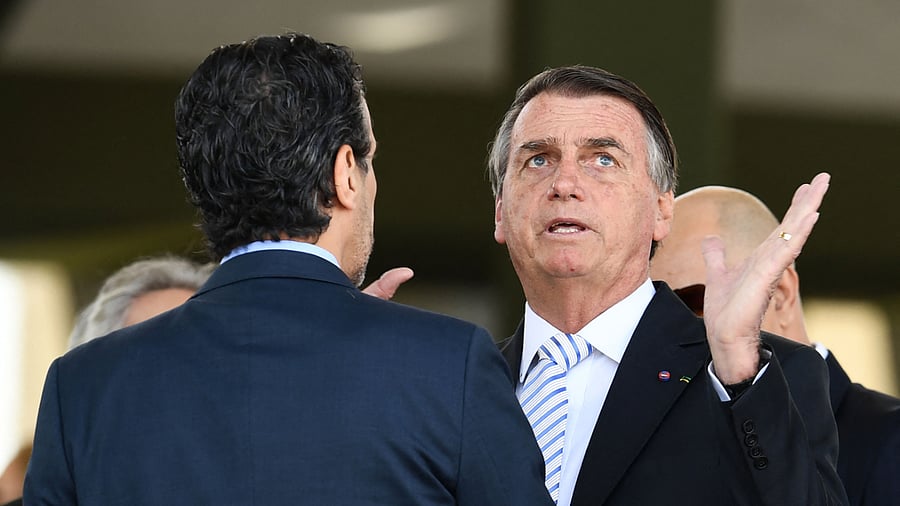 Brazilian President Jair Bolsonaro on Soldier's Day, August 25, 2022. Credit: AFP Photo