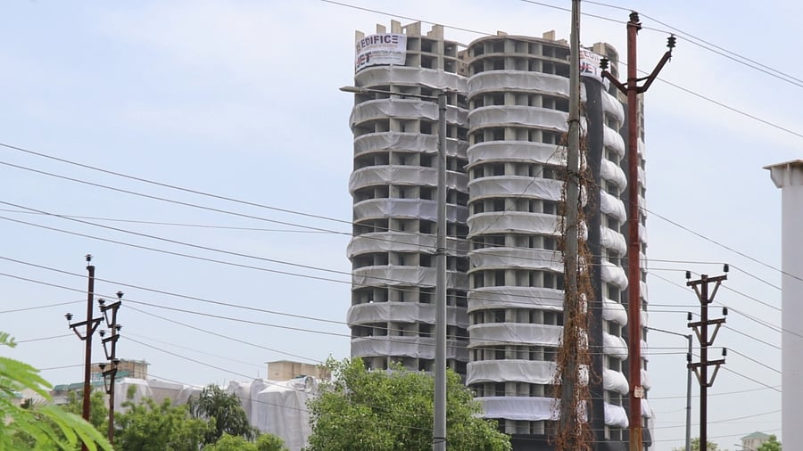 A view of the Supertech's twin towers. Credit: IANS Photo