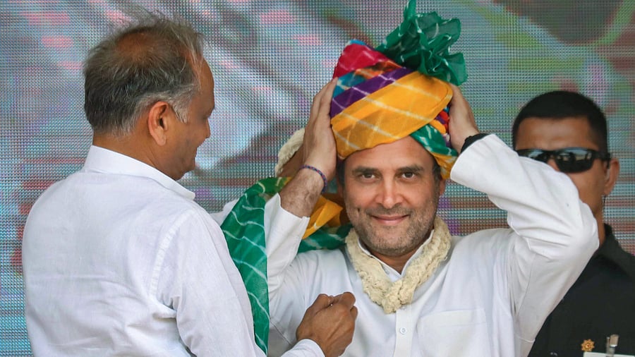 Senior Ashok Gehlot is learnt to have been urged by Sonia to take up the mantle but the Rajasthan Chief Minister is reluctant to move to Delhi and leave the chair to his bete noir Sachin Pilot. Credit: PTI Photo