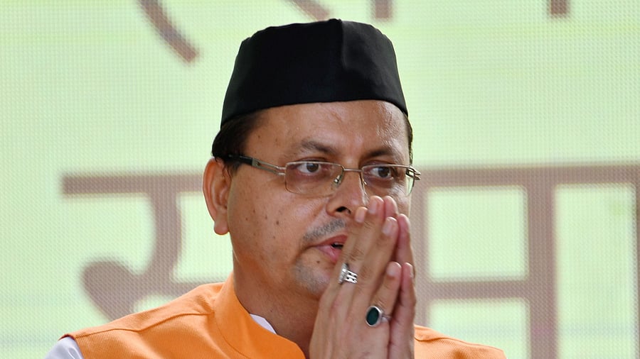Uttarakhand Chief Minister Pushkar Singh Dhami. Credit: PTI Photo