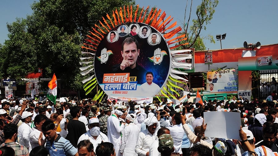 Ahead of Sunday's 'Mehngai par halla bol' rally of the party at the Ramlila Maidan here, Congress general secretary Jairam Ramesh said the rally was not being held to canvas for the 2024 polls. Credit: IANS Photo