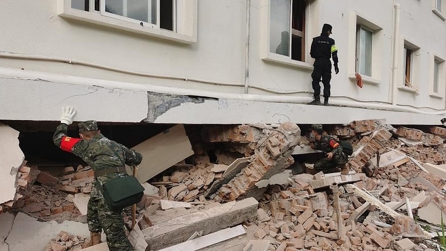 An earthquake jolted southwest China's Sichuan Province on Monday. Credit: IANS Photo