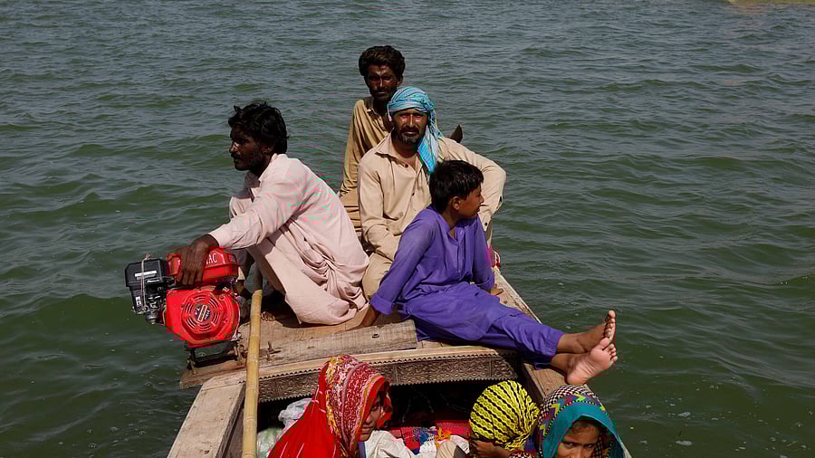 Pakistan's largest freshwater lake is dangerously close to bursting its banks. Credit: Reuters Photo
