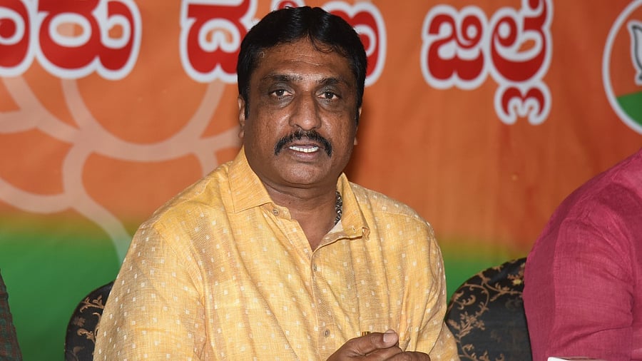 N R Ramesh, BJP Bengaluru South president. Credit: DH Photo