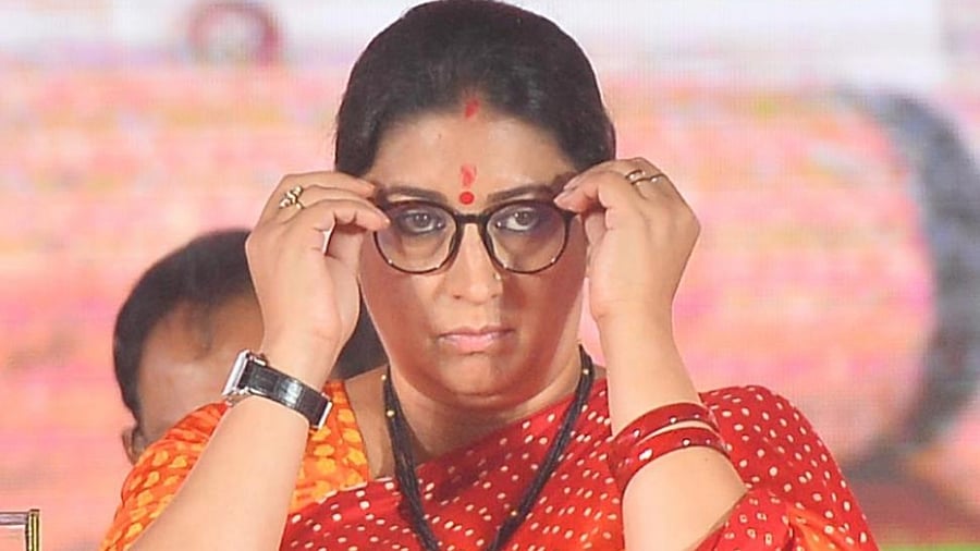 Union Minister Smriti Irani. Credit: IANS Photo