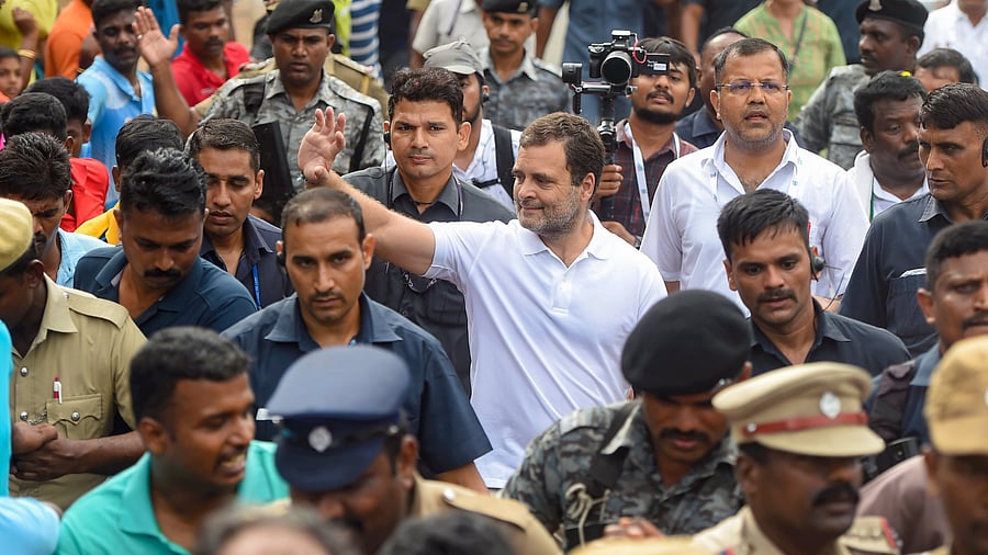 The Congress said its "Bharat Yatris" were staying in containers which have very "basic and minimal" facilities. Credit: PTI Photo