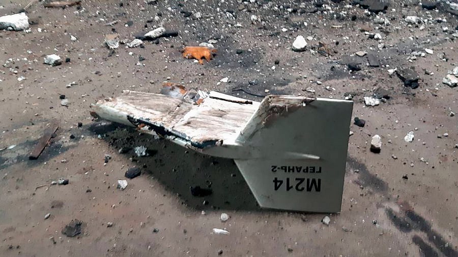 Ukraine's military claimed Tuesday, Sept. 13, 2022, for the first time that it encountered an Iranian-supplied suicide drone used by Russia. Credit: AP/PTI Photo