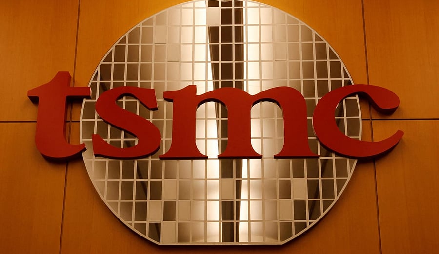 A logo of Taiwan Semiconductor Manufacturing Co (TSMC) is seen at its headquarters in Hsinchu. Credit: REUTERS FILE PHOTO