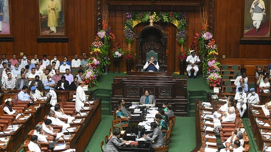 Karnataka Legislative Assembly. Credit: DH File Photo