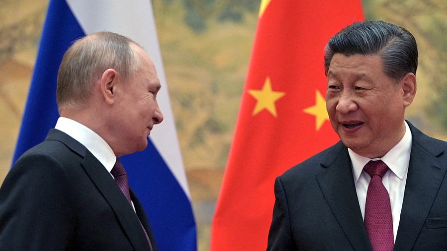 Xi and Putin last met in Beijing in early February for the Winter Olympic Games, Credit: Reuters File Photo