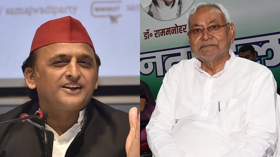 Akhilesh Yadav and Nitish Kumar. Credit: IANS Photo