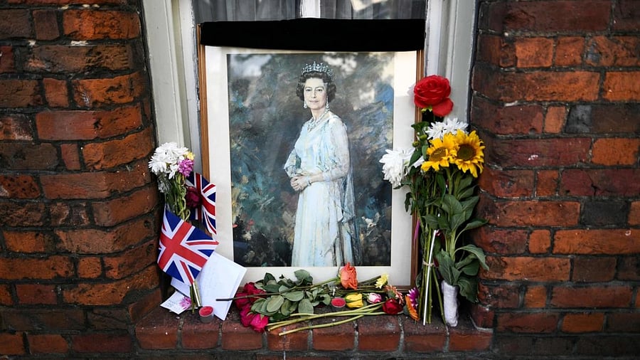After a private ceremony inside the castle walls, the sovereign will be buried at St. George's Chapel, alongside her husband Prince Philip, her parents, and her sister. Credit: AFP Photo