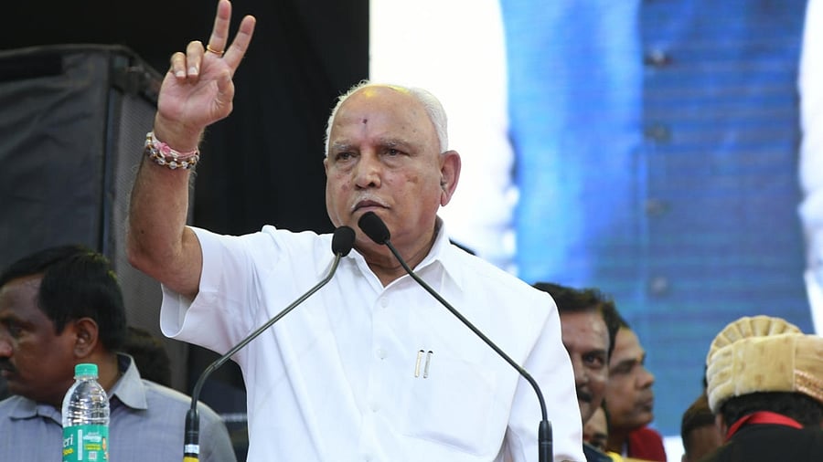 Former Karnataka Chief Minister B S Yediyurappa. Credit: DH Photo