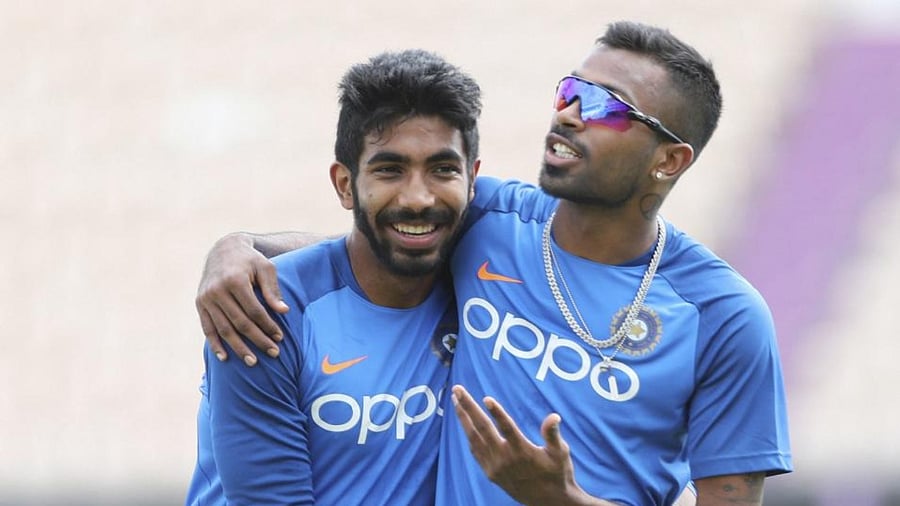 Jasprit Bumrah and Hardik Pandya. Credit: AP Photo