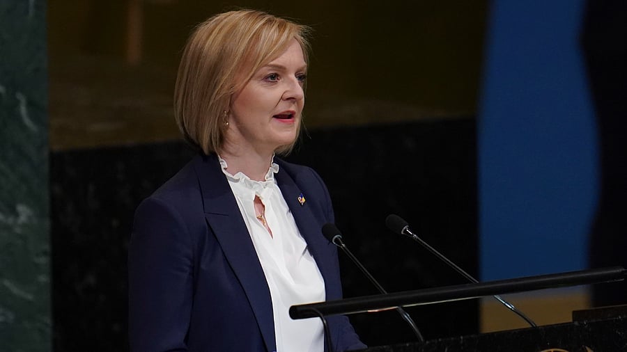 "We will not rest until Ukraine prevails," Truss told the UN General Assembly. Credit: AP Photo