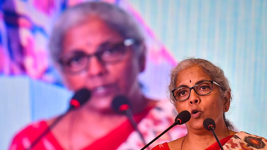 Asked about the opposition's criticism over the project shifting to Gujarat, Sitharaman said the current opposition means those who were in power in the state till four months back. Credit: PTI Photo