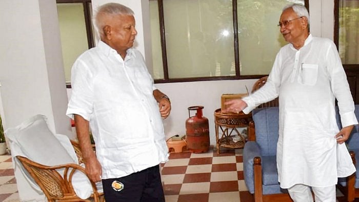 Bihar Chief Minister Nitish Kumar with RJD chief Lalu Prasad. Credit: PTI Photo